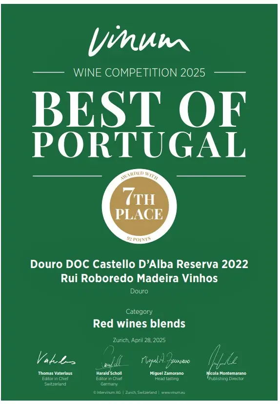 Urkunde Vinum Castello d'Alba Reserva 2022.webp