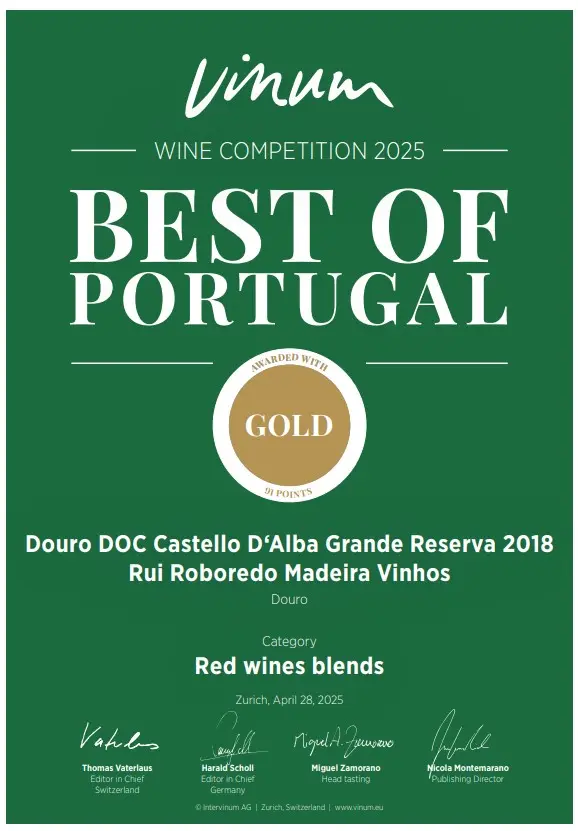 Urkunde Vinum Castello d'Alba Grande Reserva 2018.webp