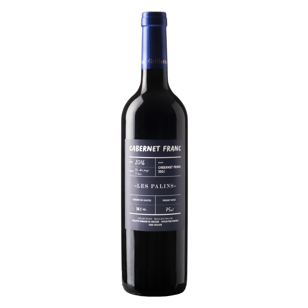 Cabernet Franc "Les Palins" VdP des Trois Lacs, 2017